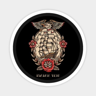 Ship Eagle American Traditional Tattoo Flash Magnet