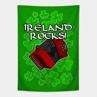 Ireland Rocks Accordion Irish St Patrick's Day Tapestry