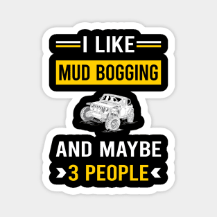 3 People Mud Bogging Mudding Magnet