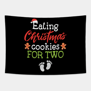 Eating Christmas Cookies For Two Tapestry