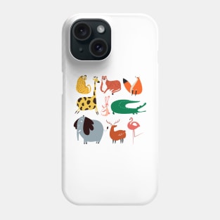 Hand Drawn Animals Funny Phone Case