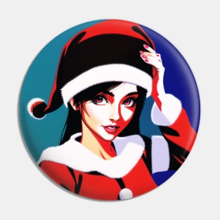 Santa Girl Pin