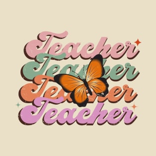 Teacher Flower Butterfly, Teacher Gift T-Shirt