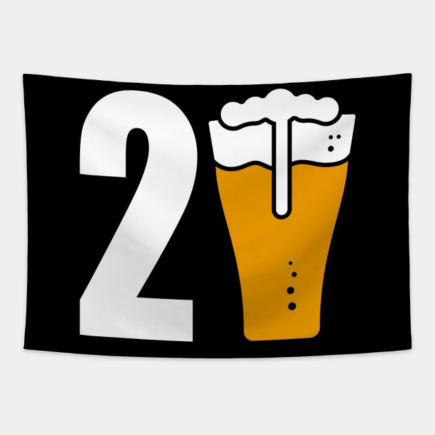 I'm 20 beers old Tapestry by TeesbyJohn