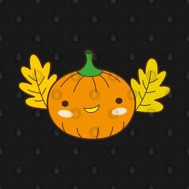 Autumn pumpkin leaf by doodletales