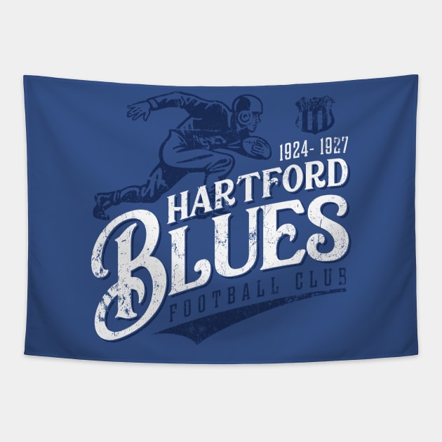 Hartford Blues Football Tapestry by MindsparkCreative