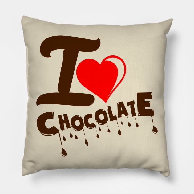 I love chocolate Pillow by Creative Brain