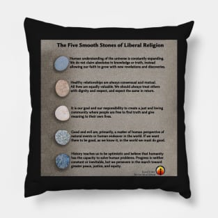 5 Smooth Stones of Liberal Religion Pillow