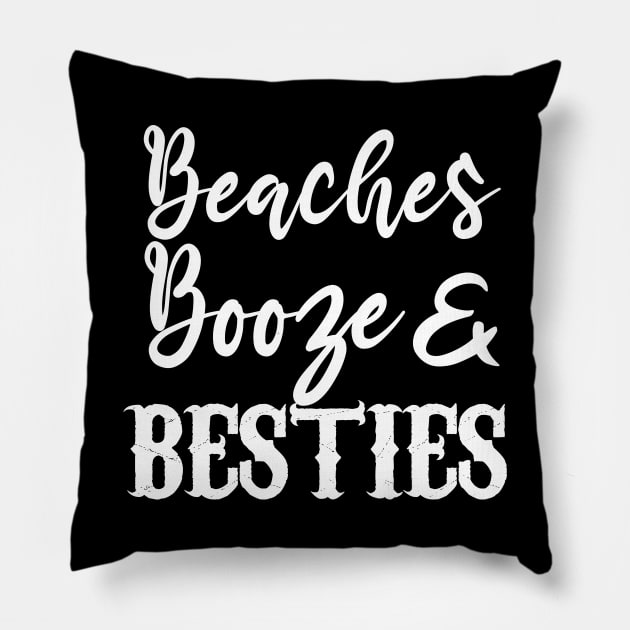 Beaches Booze and Besties Beach T Shirts, Spring Trends, Beach Lovers Gift, Gift For Women, Gift For Her, Travel Pillow by Tee-quotes 