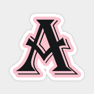 Rose Gold Monogram Letter A T-Shirt Magnet