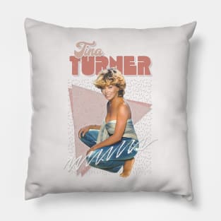 Tina Turner / 80s Style Retro Fan Art Design Pillow