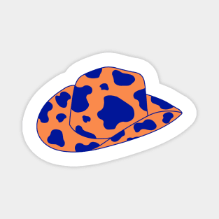 Orange and Blue cowboy hat Magnet