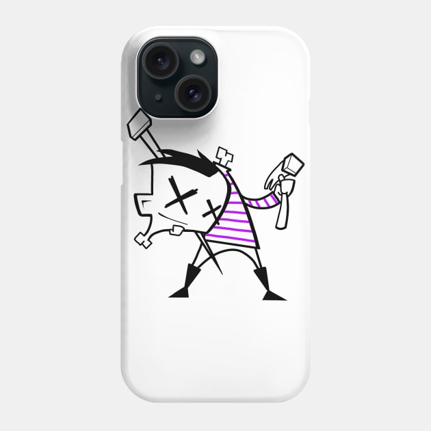 Mr. Sinmo (Zim style) purple Phone Case by Sinister Motives Designs