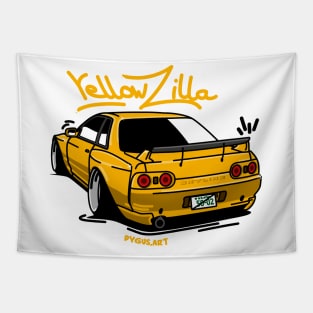 Stance Skyline R32 Cartoon Style godzilla Tapestry