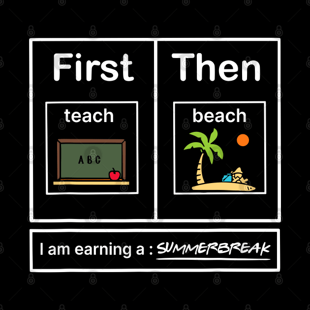 First Teach Then Beach I Am Earning A Summer Break by Angelavasquez