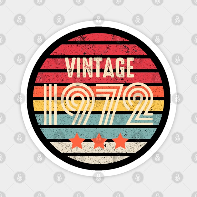 Retro Vintage 1972 Magnet by MManoban