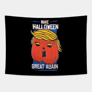 Trump Halloween Pumpkin Tapestry