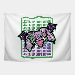 Level up, Love Down Anti valentine Creepy joystick Gamer Tapestry