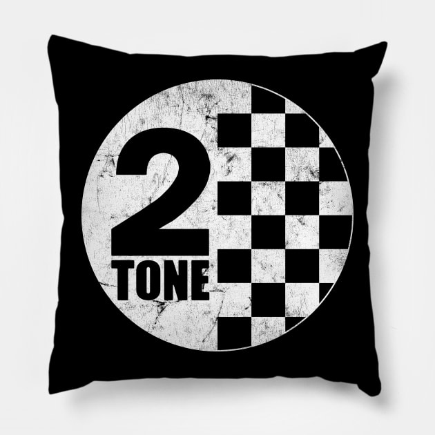 2-Tone \\ Faded Vintage Style Design Pillow by DankFutura