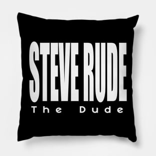 Steve Rude the Dude Logo Shirt Pillow