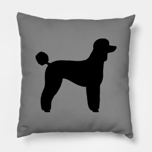 Black Standard Poodle Silhouette Pillow