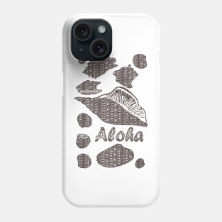 Vintage Style Polynesian Hawaiian Cow Shell Pattern Surf Aloha Phone Case