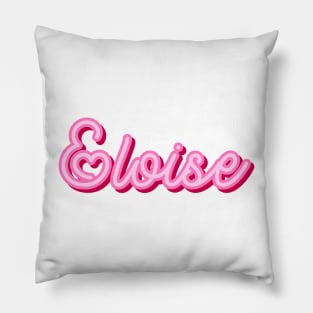 Eloise name pink heart Pillow