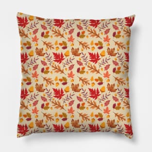 Colorful Autumn Fall Pattern Pillow