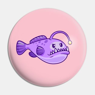 Cute Angler Fish Cartoon Pin