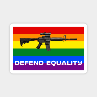 Defend Equality (Pride Flag)| First Amendment| Cool and Cute Stickers| T-Shirts Magnet