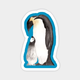 Fathers day gift for father penguin with baby penguin Magnet