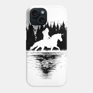 bigfoot riding unicorn Phone Case