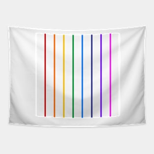 Narrow rainbow stripes Tapestry