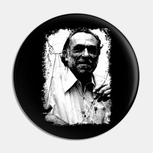 Charles Bukowski Vintage Distressed Pin