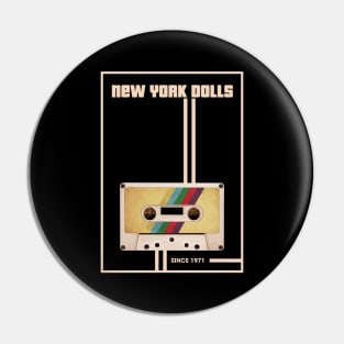 New York Dolls Music Retro Cassette Tape Pin