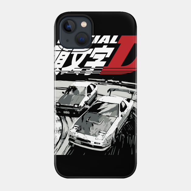 AE86 Corolla vs FC RX-7 Tandem Drifting Racing - Initial D - Phone Case