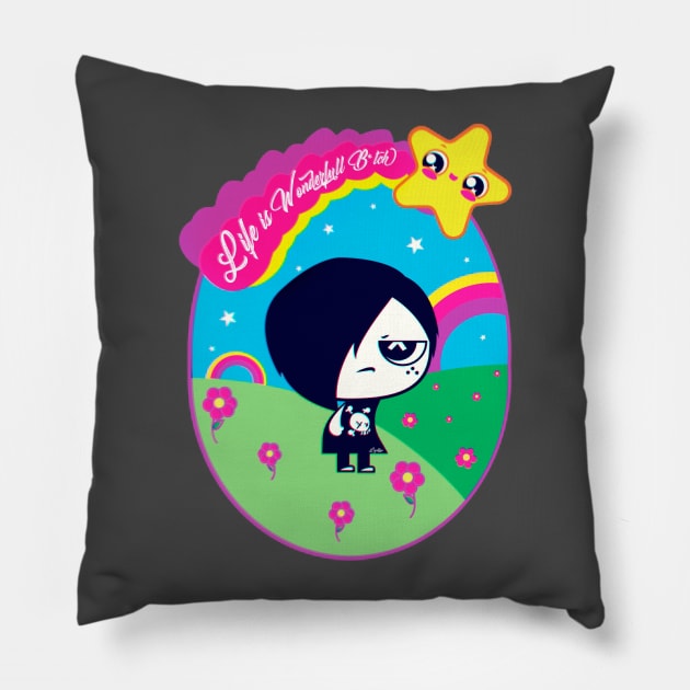 emo happy day Pillow by lezettern