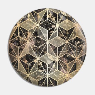 Marble & Gold Geometric Pattern Pin