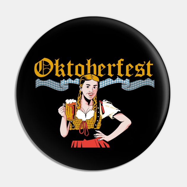 Oktoberfest Dirndl Festival Vibes Pin by SocietyTwentyThree