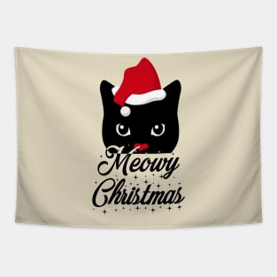 Meowy Christmas Tapestry