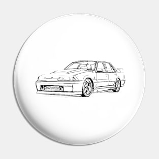 Holden VL Wireframe Pin