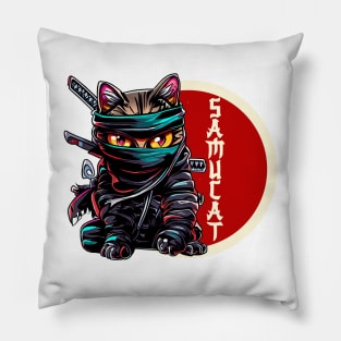 I'm not samurai I'm samucat Pillow