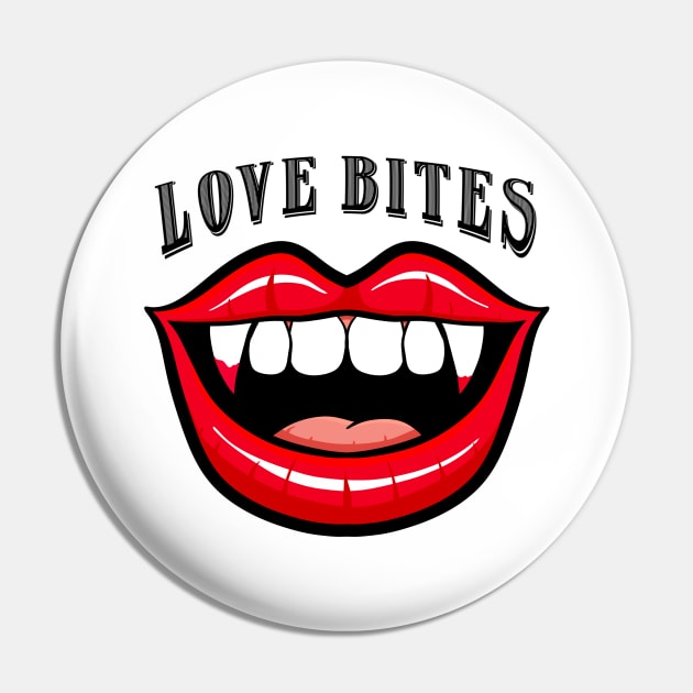 Love Bites Pin by Art by Nabes