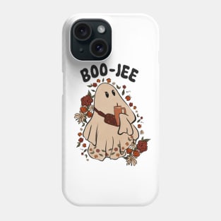 Funny Ghost Halloween, Retro Cottagecore Girl Ghost, Pumpkin Spice Basic Floral Phone Case