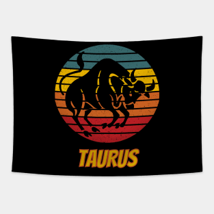 Taurus Zodiac Retro vintage style Tapestry