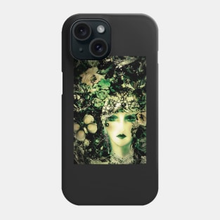 ART DECO GREEN COLLAGE FACE POSTER Phone Case