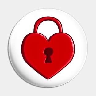 Heart on lockdown Pin