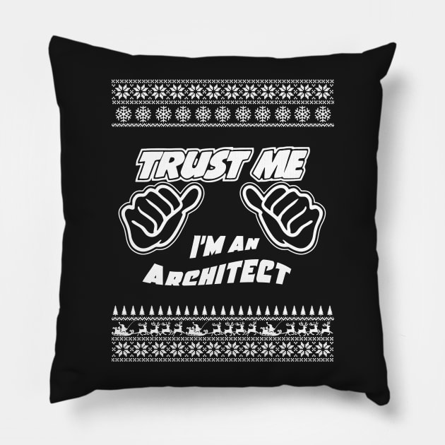 Trust Me, I’m an ARCHITECT – Merry Christmas Pillow by irenaalison