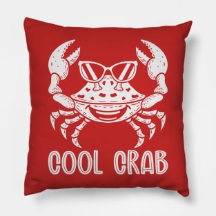 Cool Crab (Mono) Pillow