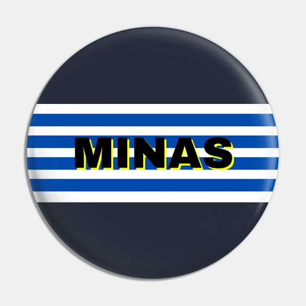 Minas City in Uruguay Flag Stripes Pin by aybe7elf